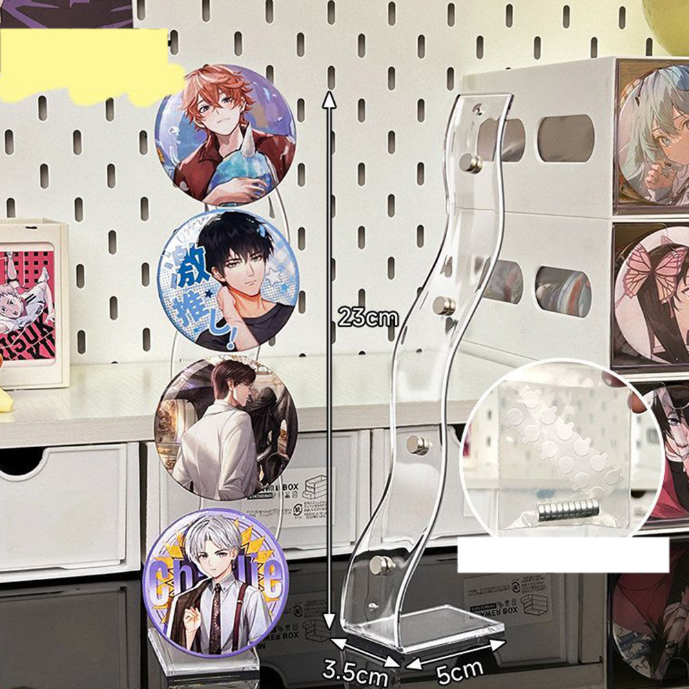 Desk Setup Photo - 투명한 자석 웨이브 아크릴 스탠드 창의적인
