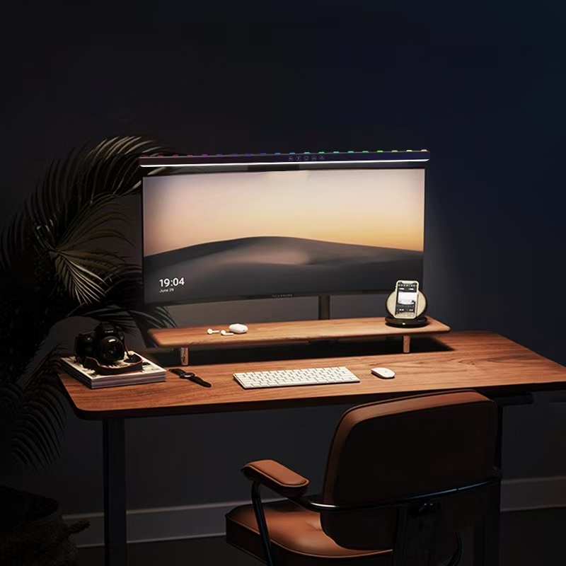 Desk Setup On Bed - LED 모니터 라이트 걸이형 책상 램프