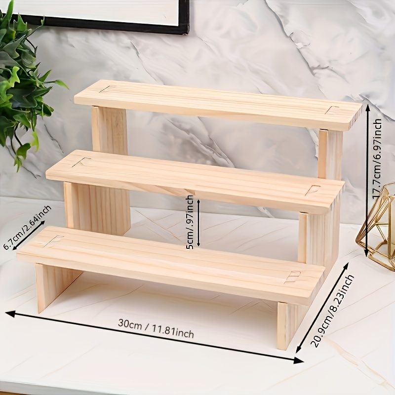 1pc 단단한 나무 사다리형 디스플레이 스탠드, 모델, - Desk Setup Wood 리뷰 및 가격