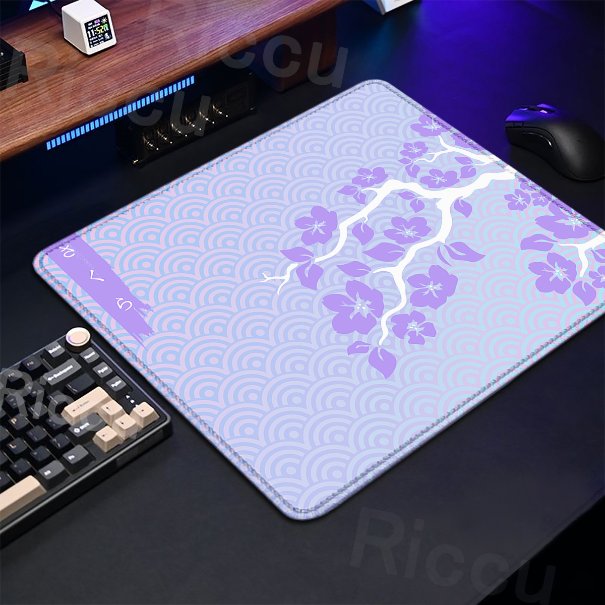 보라색 사쿠라 테이블 패드 게임용 마우스 작은 카펫 X - Korean Desk Setup 리뷰 및 가격