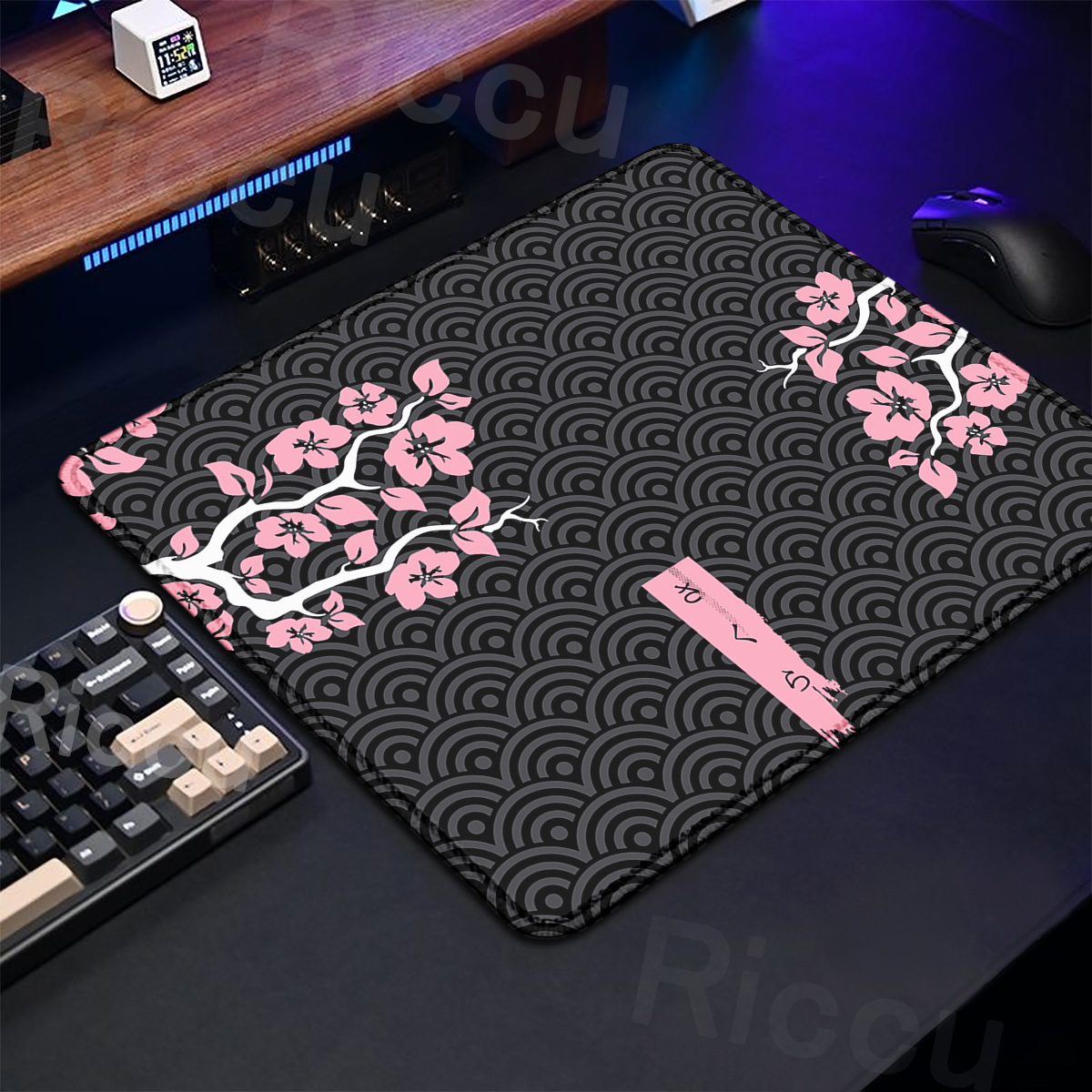 보라색 사쿠라 테이블 패드 게임용 마우스 작은 카펫 X - Korean Desk Setup 리뷰 및 가격