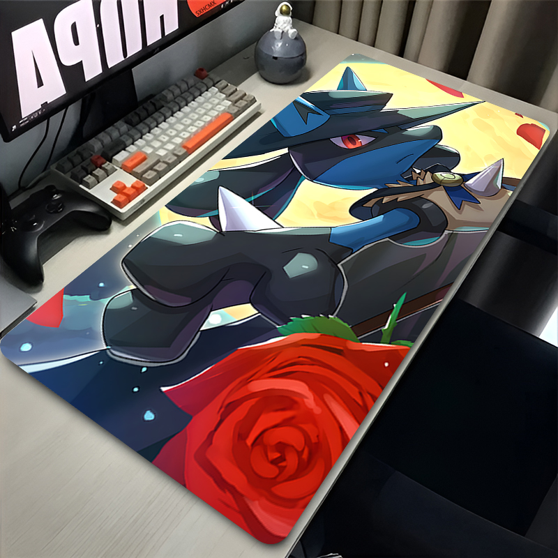 마우스 패드 멋진 애니메이션 P-포켓몬 루카리오 마우스 - Desk Setup Rug 리뷰 및 가격