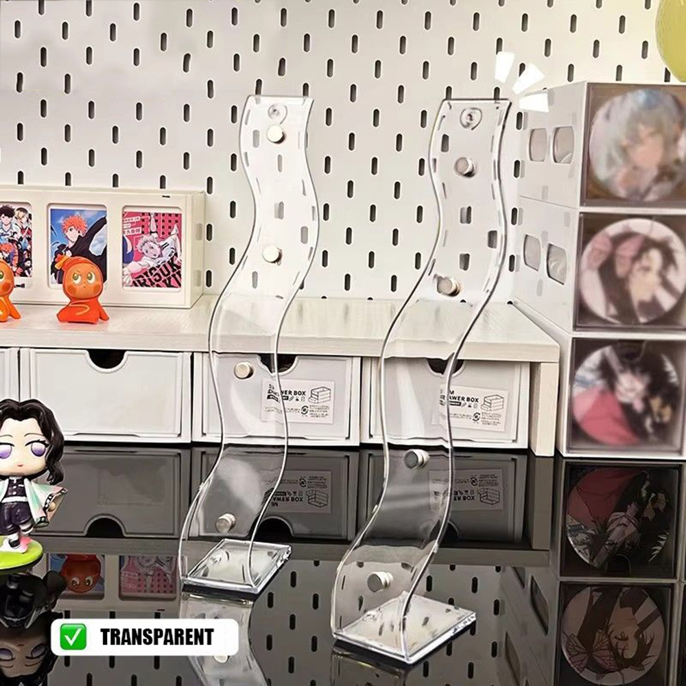 투명한 자석 웨이브 아크릴 스탠드 창의적인 배지 사진  - Desk Setup Photo 리뷰 및 가격