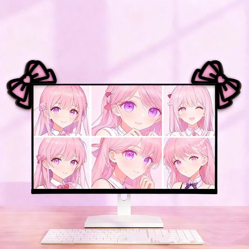 새로운 1/2Pcs 나무 Bowknot PC 액세서리  - Desk Setup Wood 리뷰 및 가격