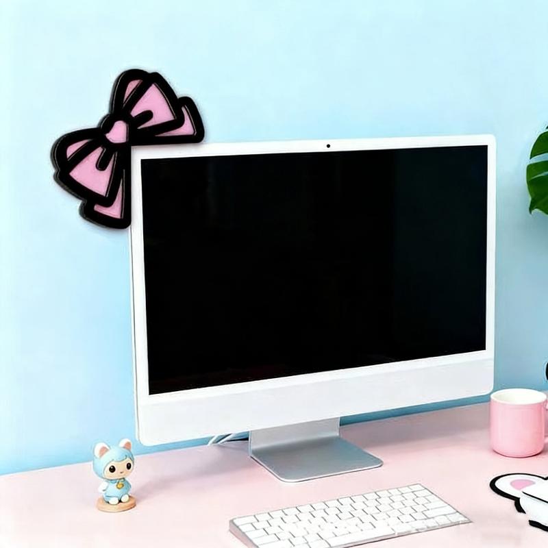 새로운 1/2Pcs 나무 Bowknot PC 액세서리  - Desk Setup Wood 리뷰 및 가격