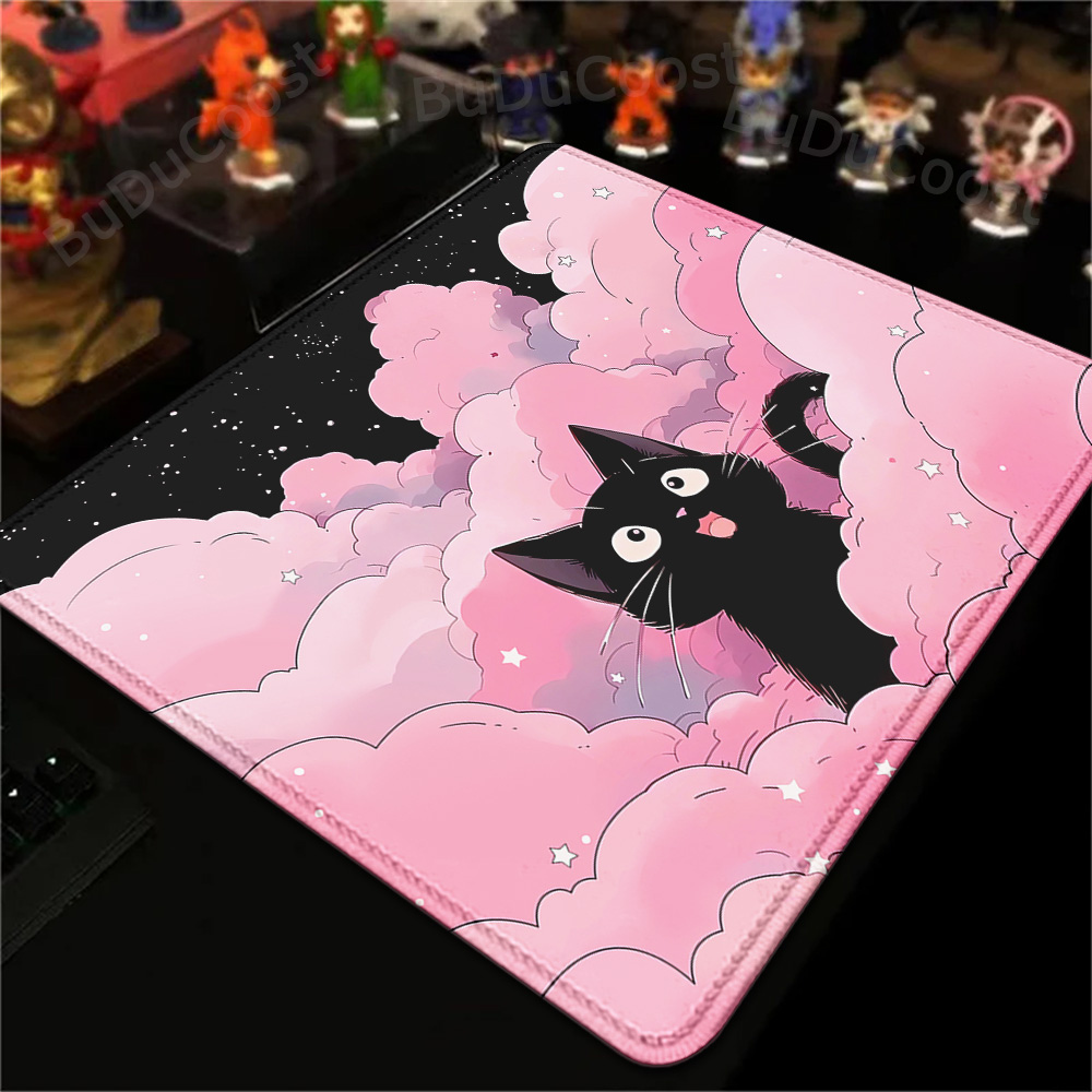 18x22cm 작은 깔개 검은 고양이 구름 빠른 배달  - Korean Desk Setup 리뷰 및 가격