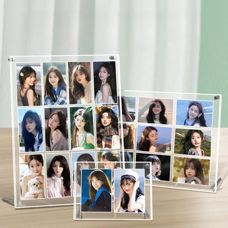 아크릴 포토카드 디스플레이 프레임 8포켓 카드 홀더 데 - Desk Setup Photo 리뷰 및 가격