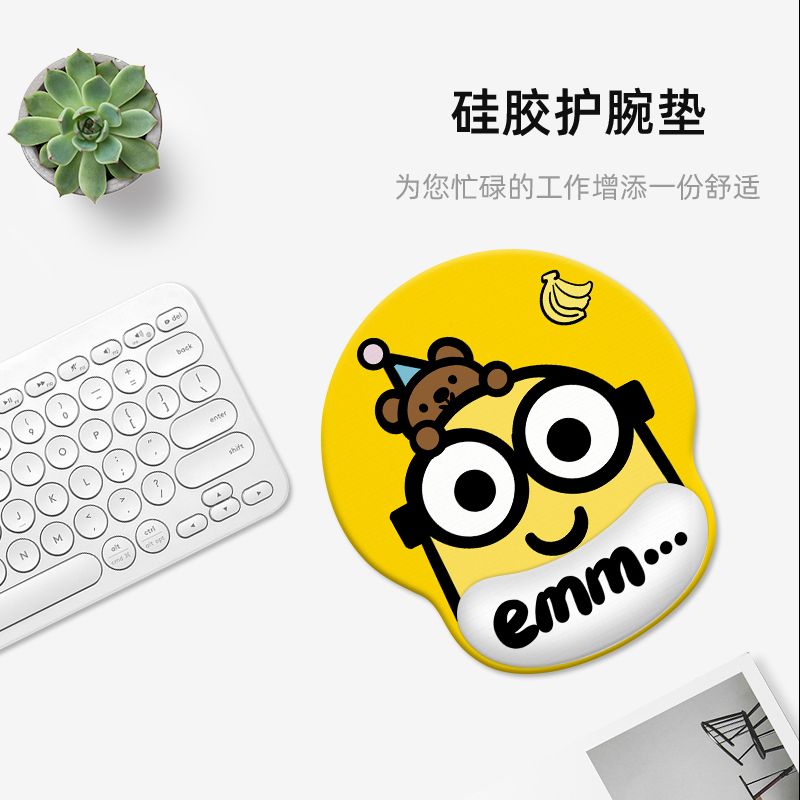 미니언즈 만화 귀여운 손목 받침대 마우스 패드 카와이  - Desk Setup Rug 리뷰 및 가격