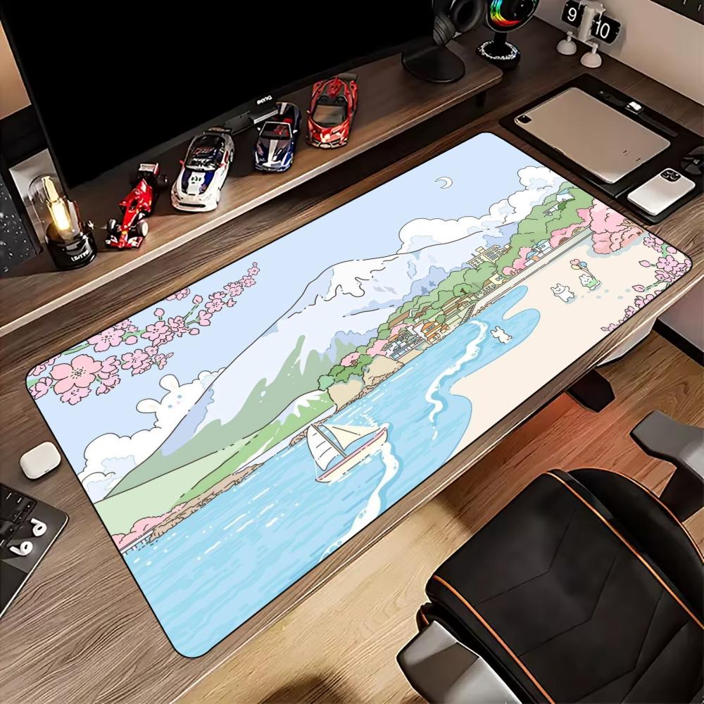 카와이 데스크탑 패드 애니메이션 마우스 패드 데스크 매 - Yellow Desk Setup 리뷰 및 가격