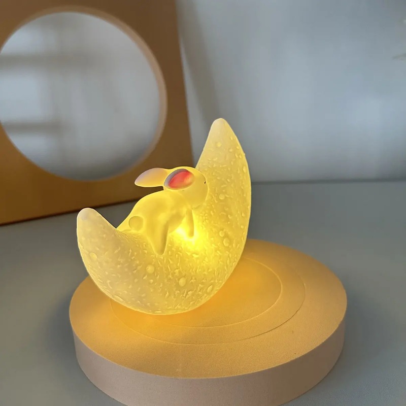 야간 조명 수면 조명 달 토끼 야간 조명 침실 머리맡  - Yellow Desk Setup 리뷰 및 가격