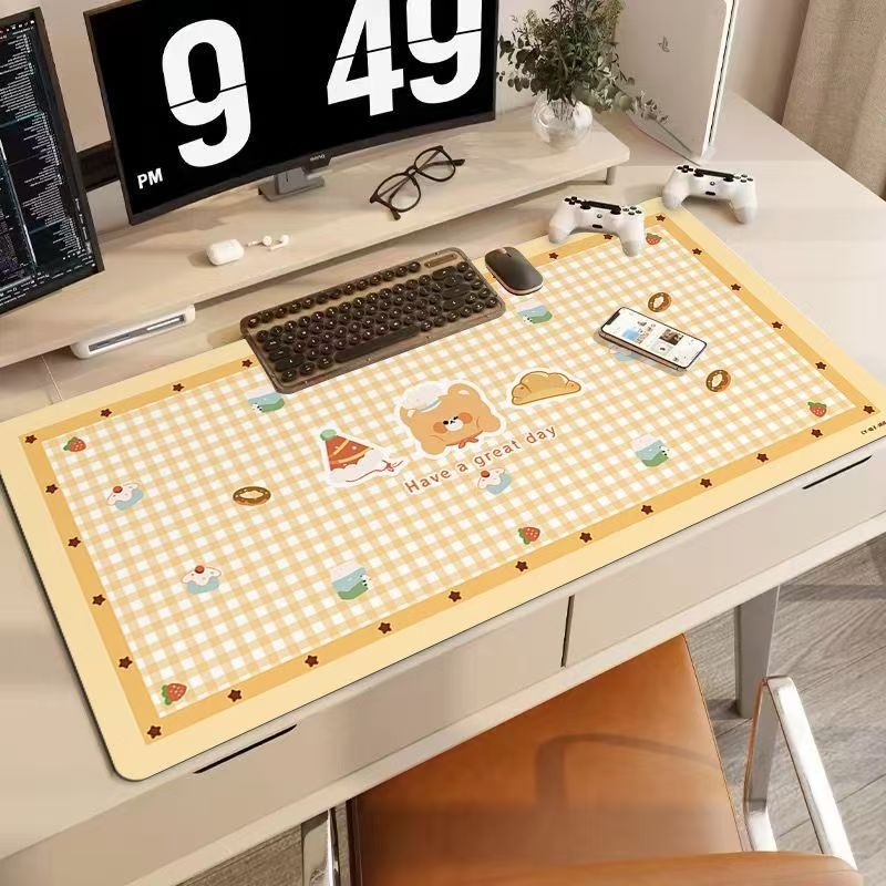만화 일러스트 마우스 패드 대형 귀여운 소녀 기숙사 컴 - Yellow Desk Setup 리뷰 및 가격